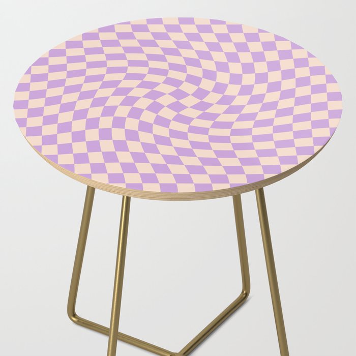 Check V - Lilac Twist â Checkerboard Print Side Table Gallery Image 2