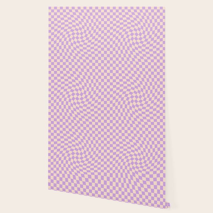 Check V - Lilac Twist â Checkerboard Print Wallpaper Gallery Image 2