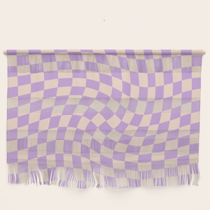 Check V - Lilac Twist â Checkerboard Print Wall Hanging Gallery Image 1
