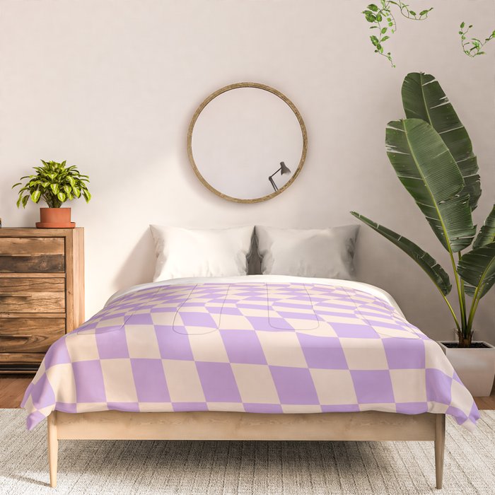 Check V - Lilac Twist â Checkerboard Print Comforter Gallery Image 3