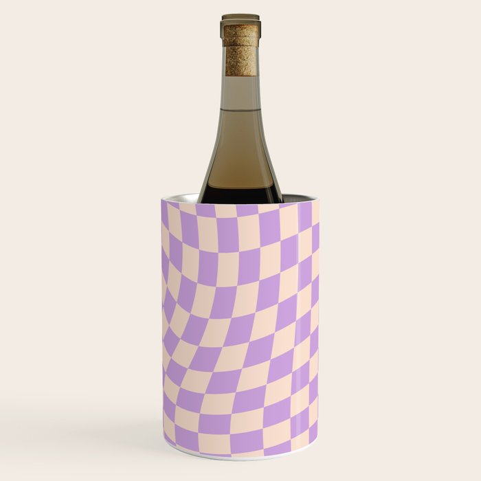 Check V - Lilac Twist â Checkerboard Print Wine Chiller Gallery Image 3