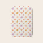 Vintage floral art pattern Bath Mat Gallery Image 1