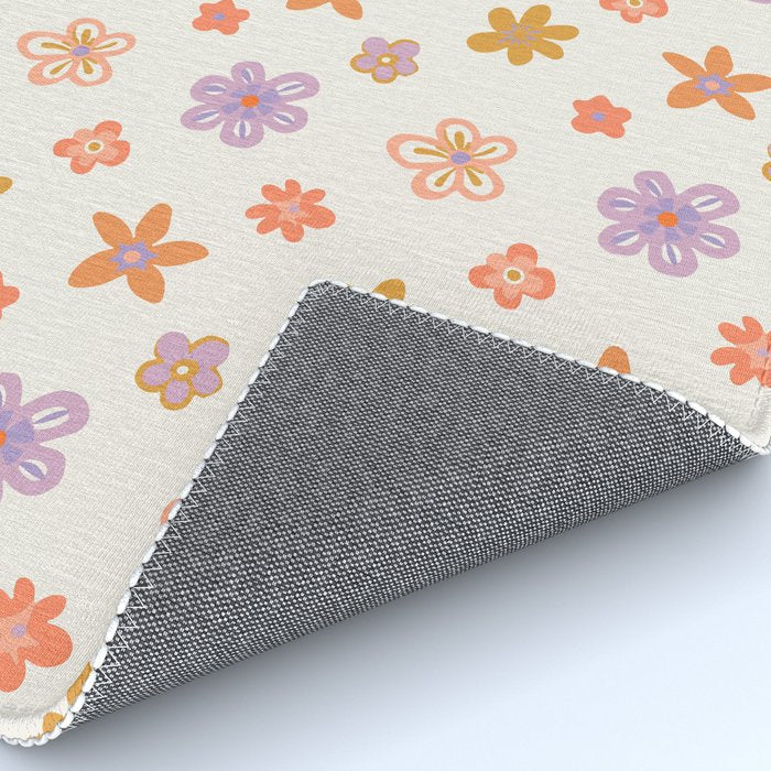 Vintage floral art pattern Rug Gallery Image 4