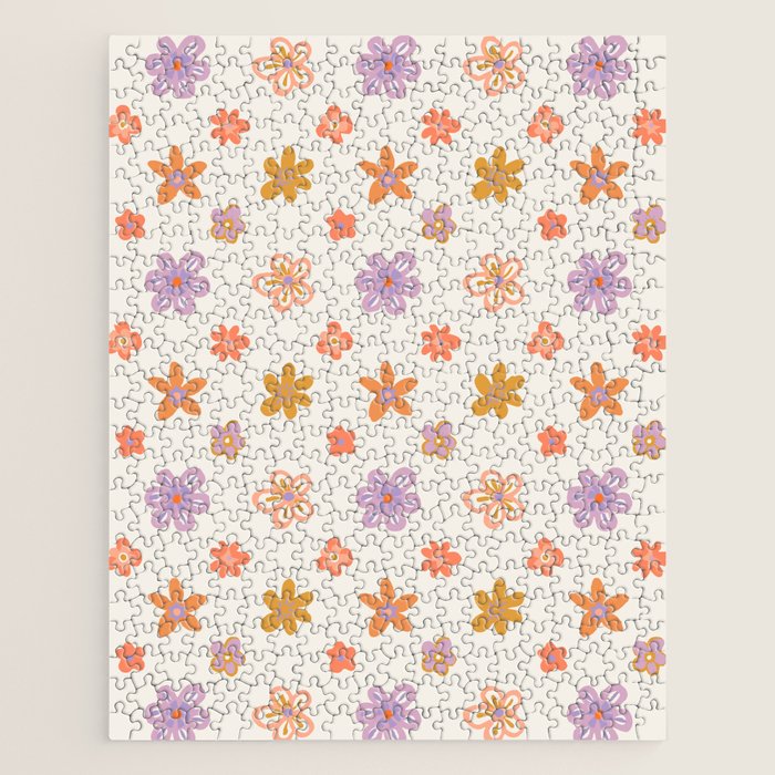 Vintage floral art pattern Jigsaw Puzzle Gallery Image 1