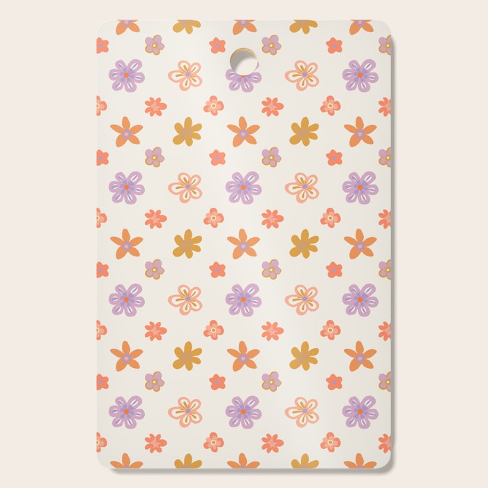 Vintage floral art pattern Cutting Board Gallery Image 1