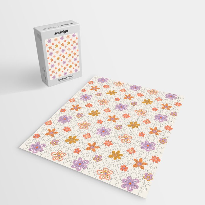 Vintage floral art pattern Jigsaw Puzzle Gallery Image 2