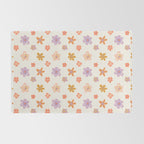 Vintage floral art pattern Rug Gallery Image 2
