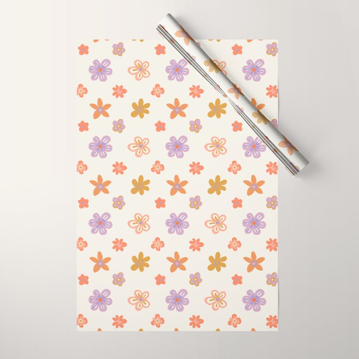 Vintage floral art pattern Wrapping Paper Gallery Image 1