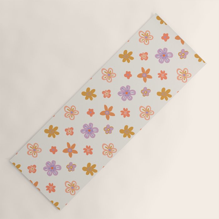 Vintage floral art pattern Yoga Mat Gallery Image 1