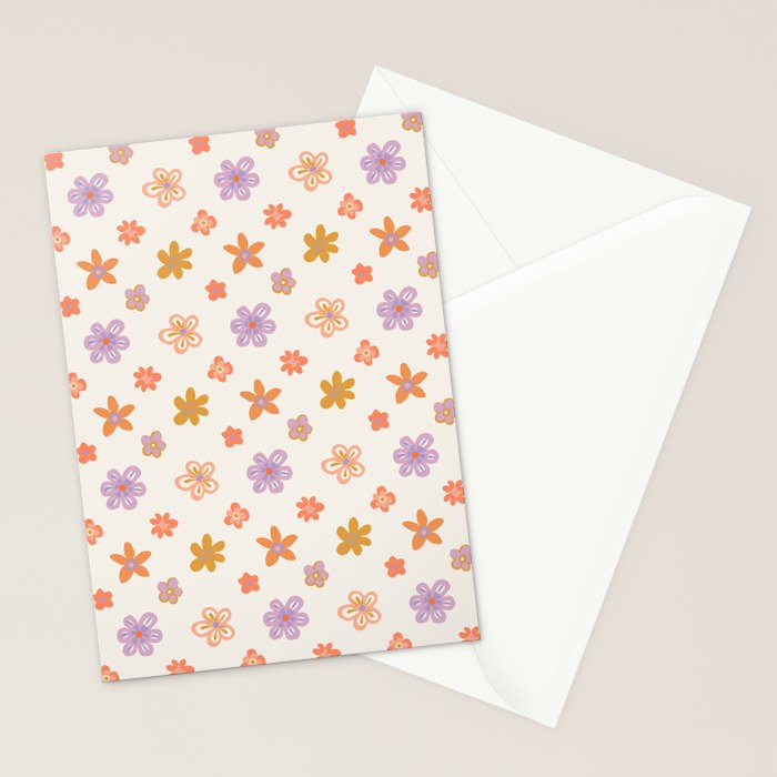 Vintage floral art pattern Stationery Card Gallery Image 2