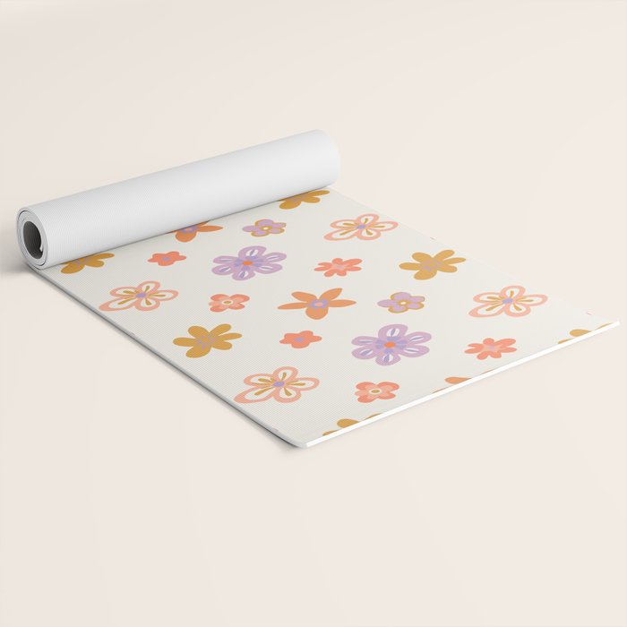Vintage floral art pattern Yoga Mat Gallery Image 2