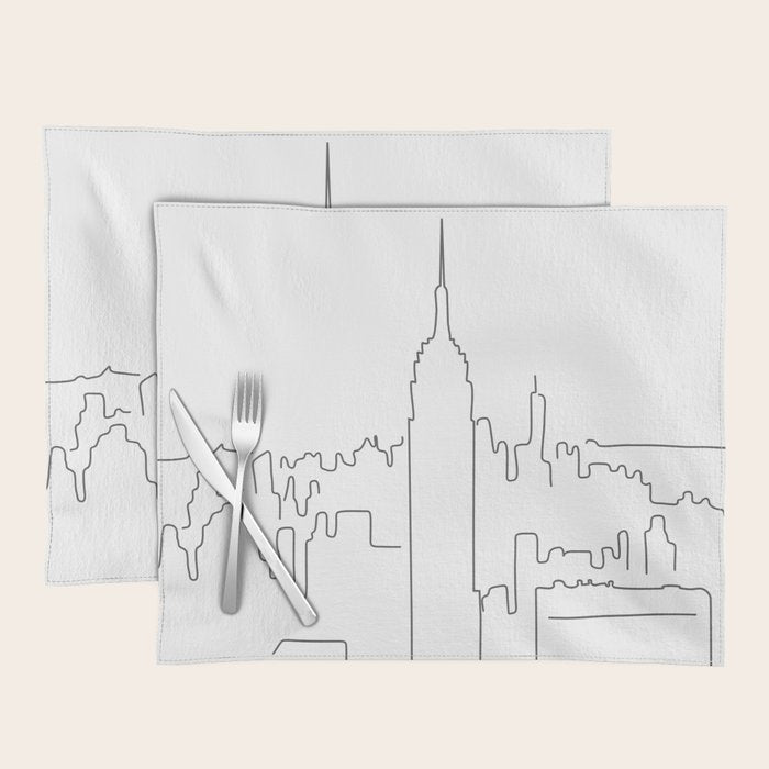 Minimal Line New York City Placemat Gallery Image 1