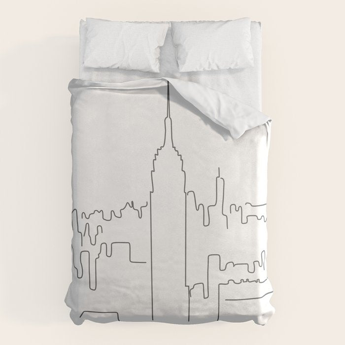 Minimal Line New York City Duvet Cover Gallery Image 6