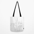 Minimal Line New York City Tote Bag Gallery Image 2
