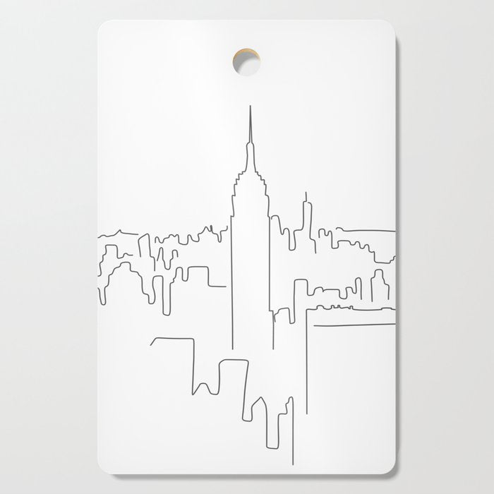 Minimal Line New York City Cutting Board Gallery Image 1