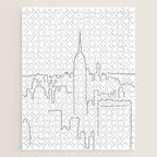 Minimal Line New York City Jigsaw Puzzle Gallery Image 1