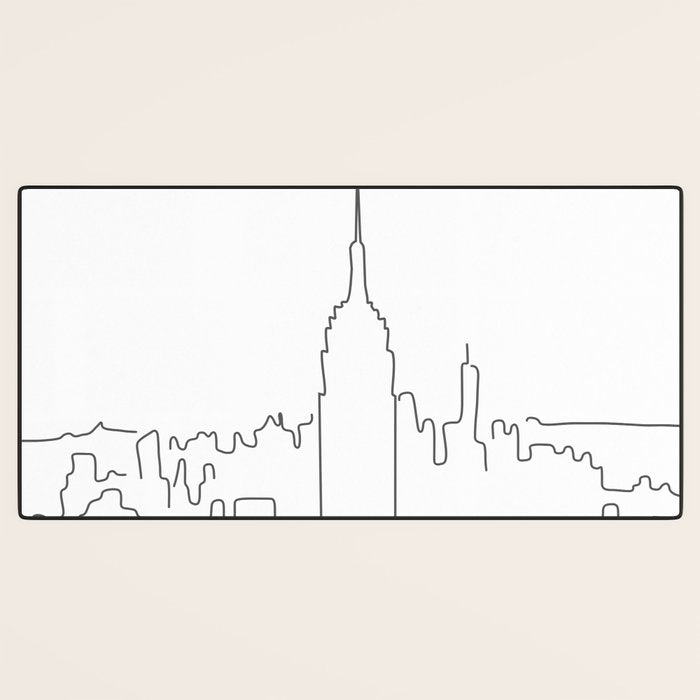 Minimal Line New York City Desk Mat Gallery Image 3