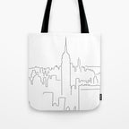 Minimal Line New York City Tote Bag Gallery Image 1