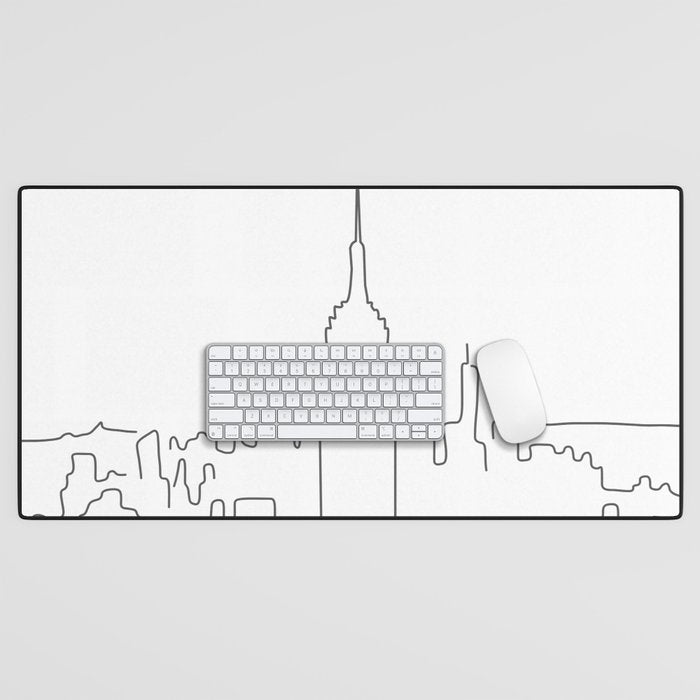 Minimal Line New York City Desk Mat Gallery Image 1