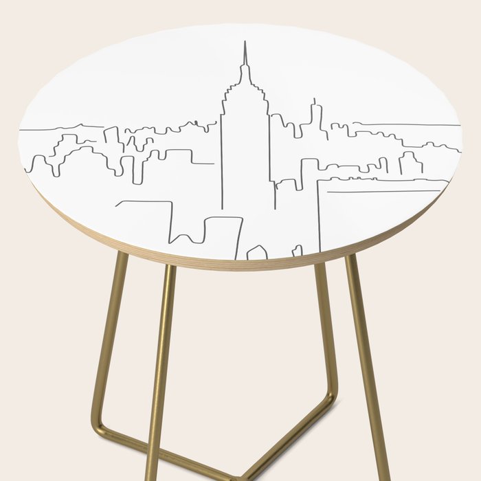 Minimal Line New York City Side Table Gallery Image 2