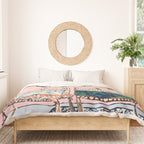 Two Chairs and a Napping Ginger Cat Duvet Cover Gallery Image 3