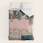 Two Chairs and a Napping Ginger Cat Duvet Cover Gallery Image 6