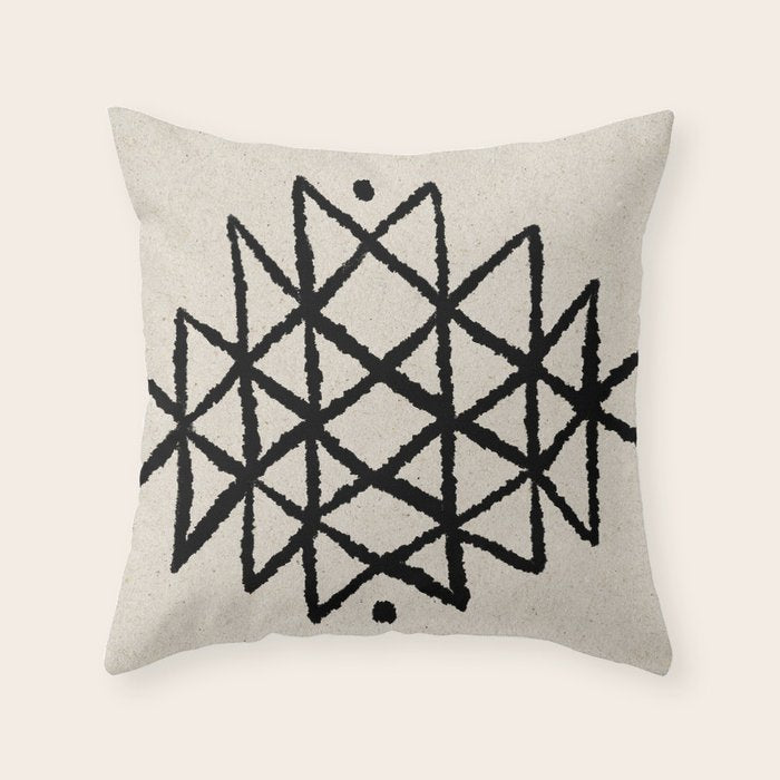Line Art Berber - black Throw Pillow Gallery Image 6