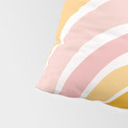 Abstract Shapes 94 in Mustard Yellow and Pale Pink (Rainbow Abstraction) Pillow Sham Gallery Image 4