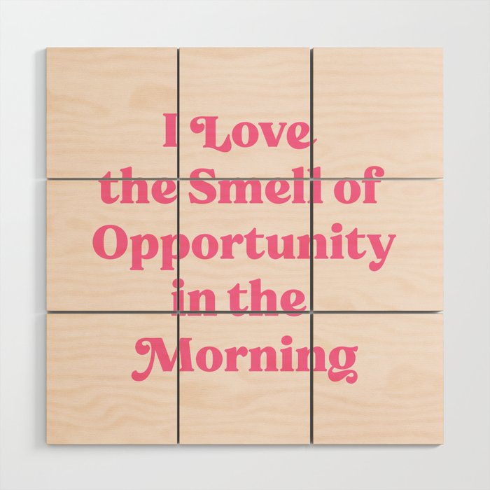 Retro Morning Quote Nº1  pink Wood Wall Art Gallery Image 1