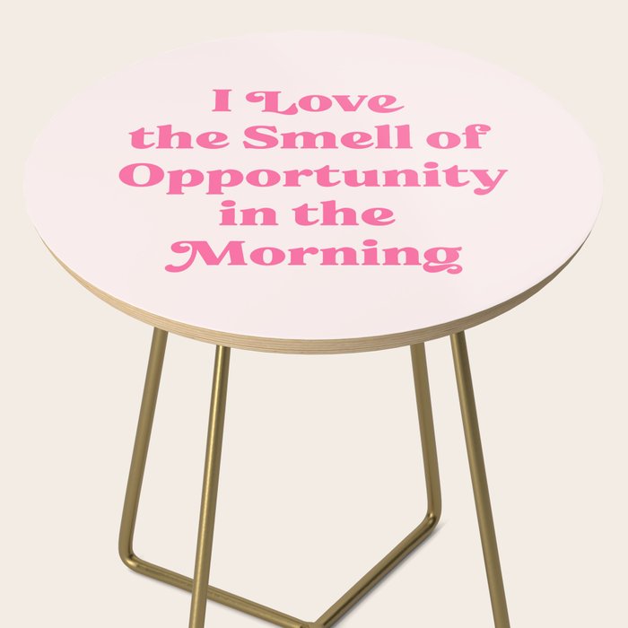 Retro Morning Quote Nº1  pink Side Table Gallery Image 2