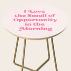 Retro Morning Quote Nº1  pink Side Table Gallery Image 2