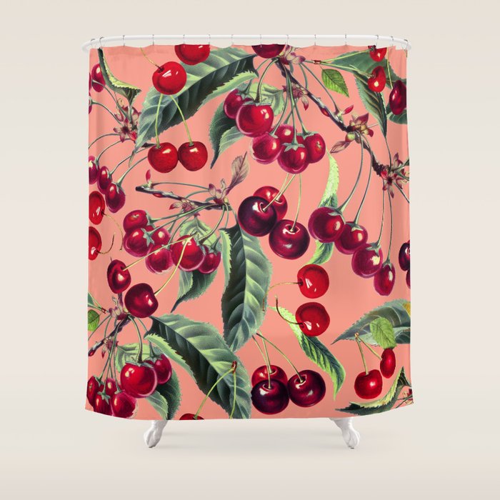 Sweet Cherry V Shower Curtain Gallery Image 1