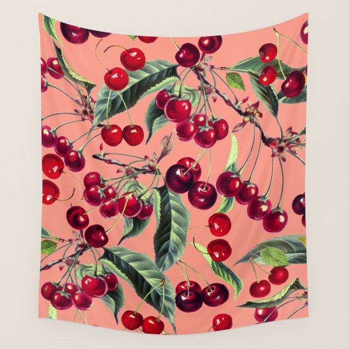 Sweet Cherry V Wall Tapestry Gallery Image 1