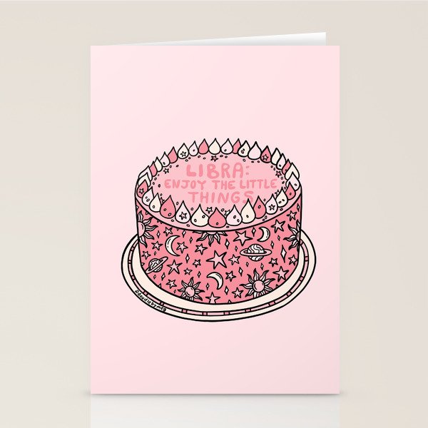 Libra Cake Stationery Card Gallery Image 1