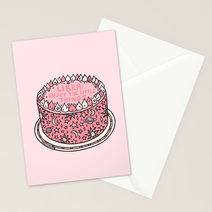 Libra Cake Stationery Card Gallery Image 2