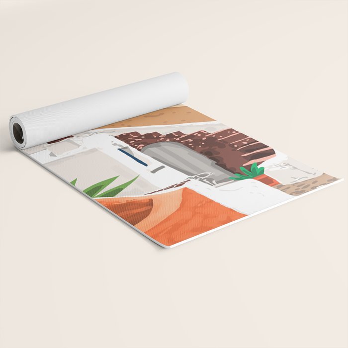 Somewhere Far Far Away | Sicily Italy Greece Architecture | Travel Buildings Beautiful Cityscape Yoga Mat Gallery Image 2