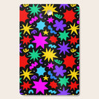 Colorful fun abstract star shape pattern Cutting Board Gallery Image 1