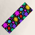 Colorful fun abstract star shape pattern Yoga Mat Gallery Image 1
