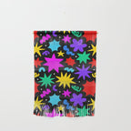 Colorful fun abstract star shape pattern Wall Hanging Gallery Image 1