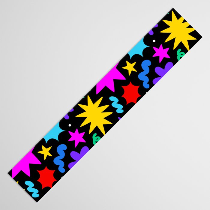 Colorful fun abstract star shape pattern Table Runner Gallery Image 3