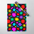 Colorful fun abstract star shape pattern Wrapping Paper Gallery Image 1