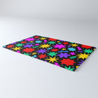 Colorful fun abstract star shape pattern Rug Gallery Image 3