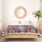 Romanian  Antique  Double Niche Carpet Print Duvet Cover Gallery Image 3