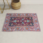 Romanian  Antique  Double Niche Carpet Print Rug Gallery Image 1