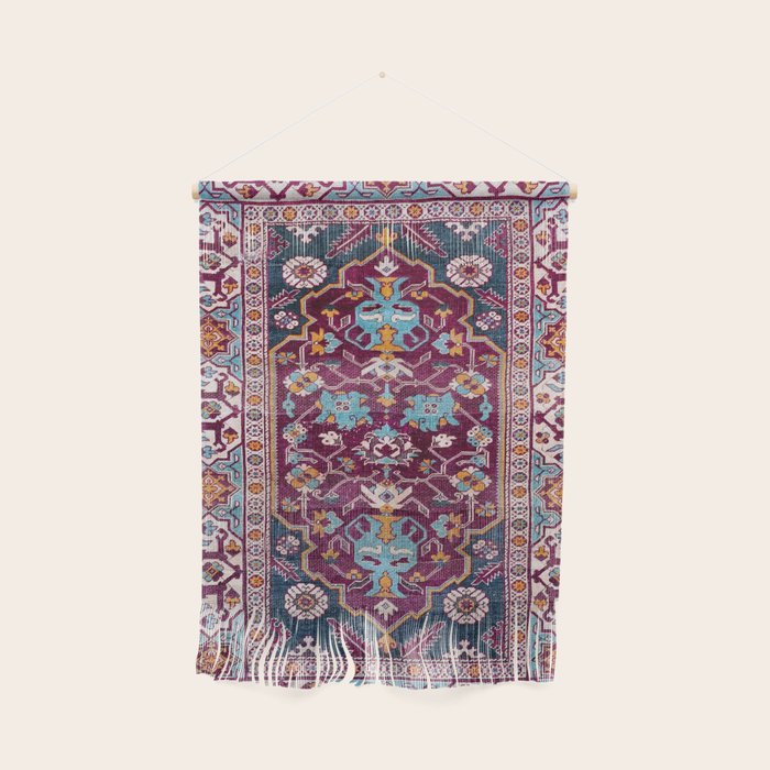 Romanian  Antique  Double Niche Carpet Print Wall Hanging Gallery Image 1