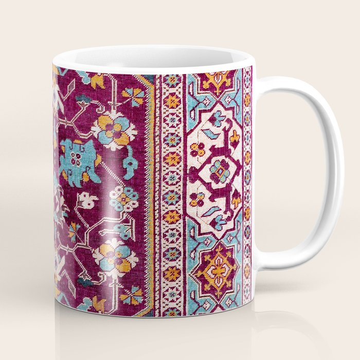 Romanian  Antique  Double Niche Carpet Print Coffee Mug Gallery Image 1
