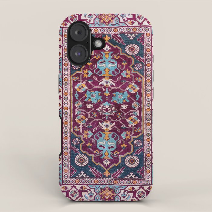 Romanian  Antique  Double Niche Carpet Print iPhone Case Gallery Image 1