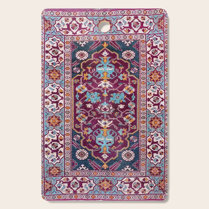 Romanian  Antique  Double Niche Carpet Print Cutting Board Gallery Image 1