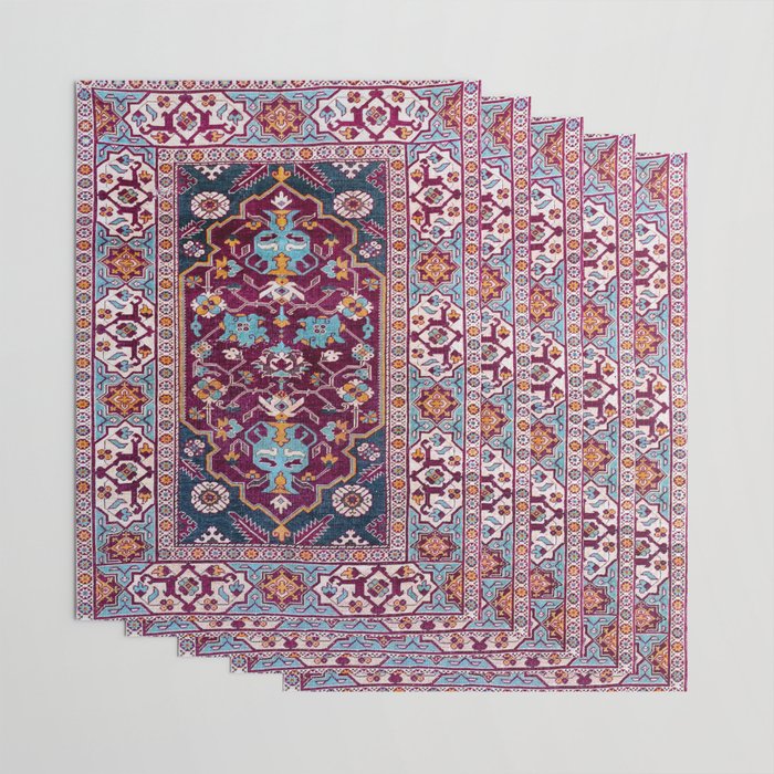 Romanian  Antique  Double Niche Carpet Print Wrapping Paper Gallery Image 3
