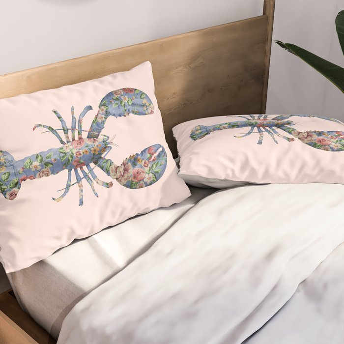 FLORAL LOBSTER Pillow Sham Gallery Image 2